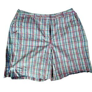 Vintage Shorts Liz Sport Womens 14 Rainbow Plaid Y2K 90s Cotton